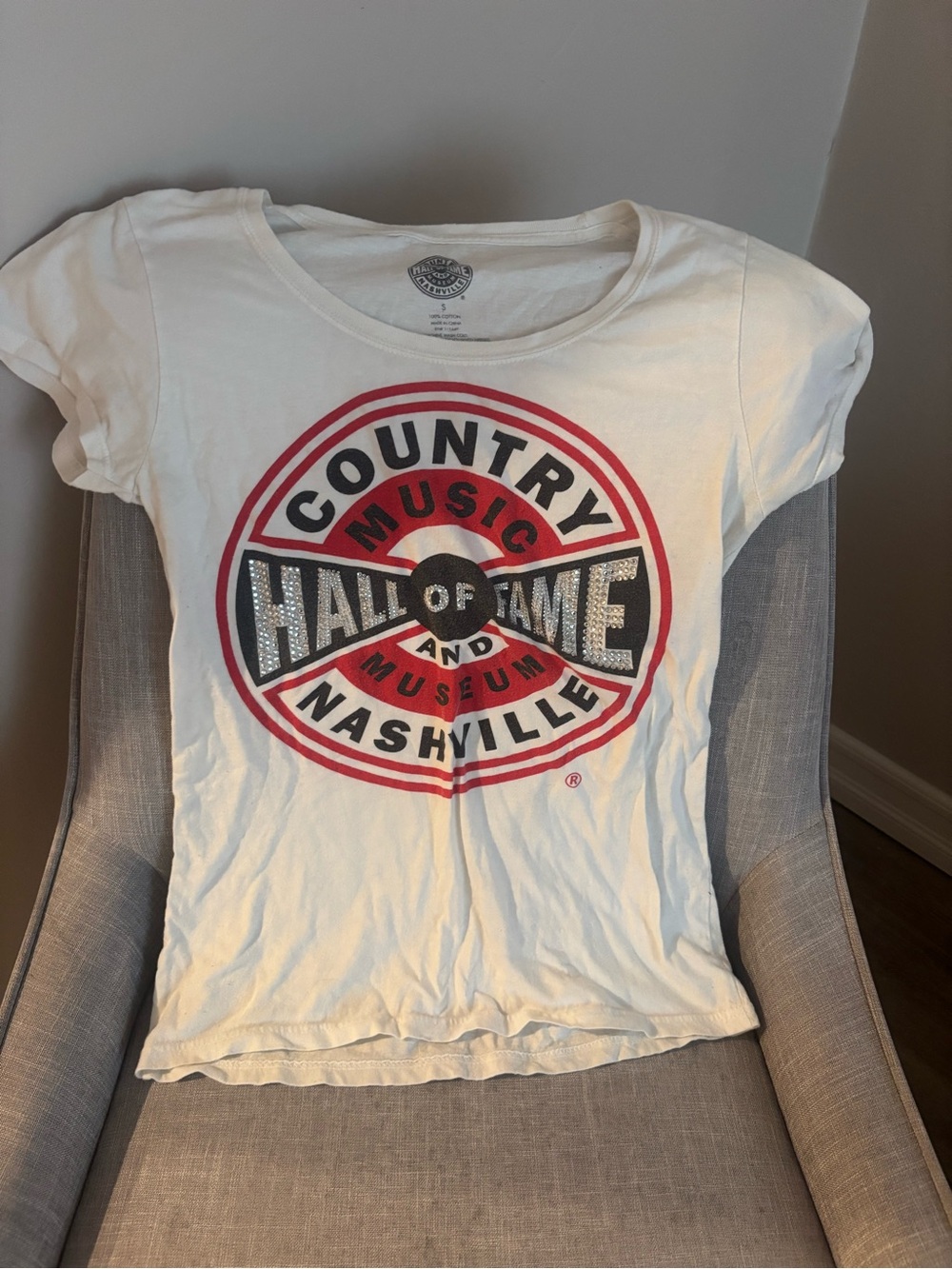 Country Music Hall of Fame Nashville Graphic Tee -Women’s Small Cotton Tight